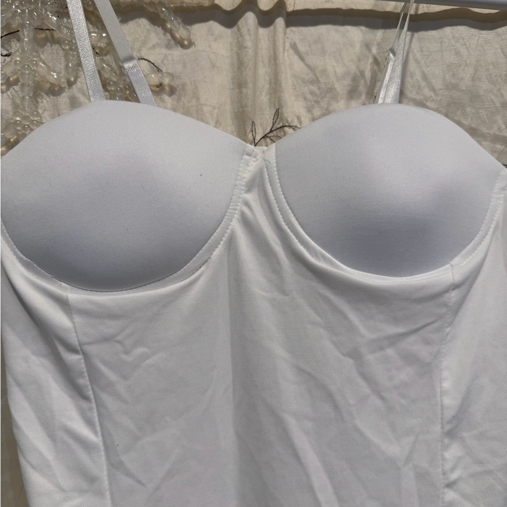 White Strapless Bodysuit - Picture 2 of 5